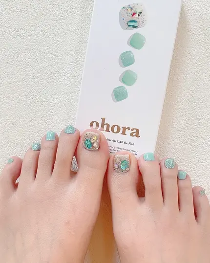 #ネイル,#フットネイル,#夏ネイルのネイルデザイン